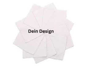 Brillenputztuch mit der Möglichkeit zum selbst gestalten. weiße Tücher