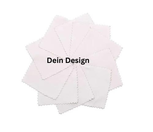 Brillenputztuch mit der Möglichkeit zum selbst gestalten. weiße Tücher