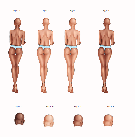 Verschiedene Hauttöne für Damen und für Herren zur Auswahl