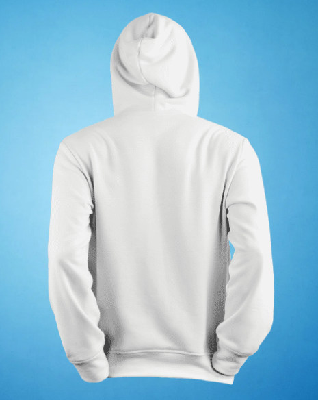 Hoodie weiß ansicht hinten